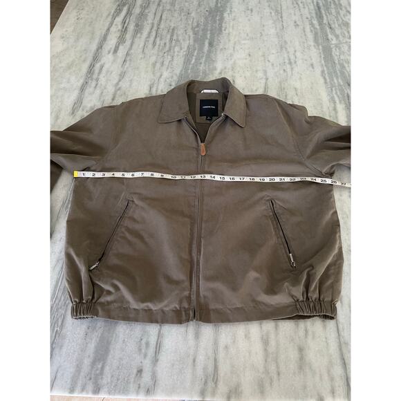 London Fog Men’s Brown Lightweight Jacket Size Large Zip Up Pockets - Picture 6 of 12